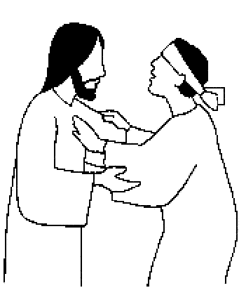 Image jesus et l'aveugle de jericho