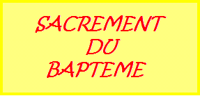 Sacrement du Baptême