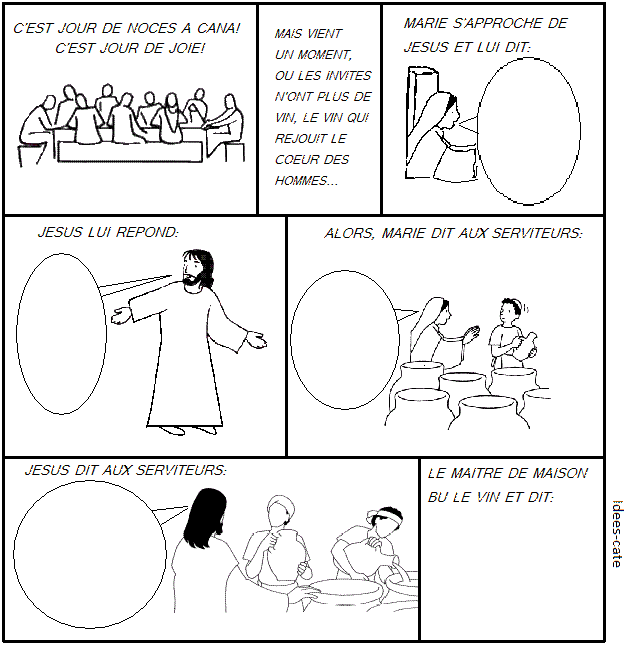 Noces De Cana Coloriage