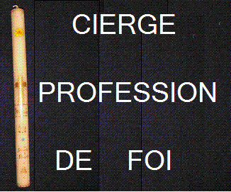 Cierge profession de foi