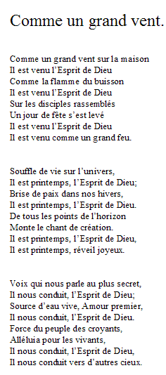 chanson a la rencontre du printemps